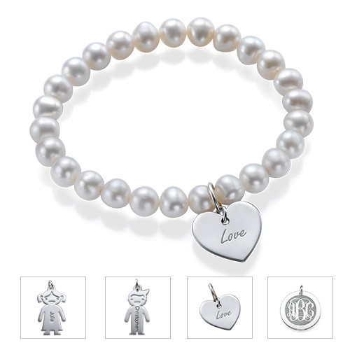 Pearl Bracelet with Charm