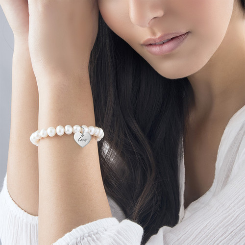 Pearl Bracelet with Charm