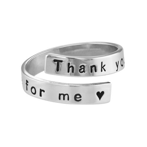 Engravable Ring Wrap in Sterling Silver