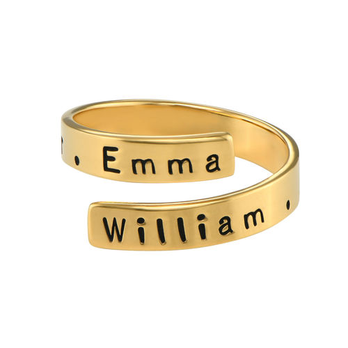 Engravable Ring Wrap in Gold Plating