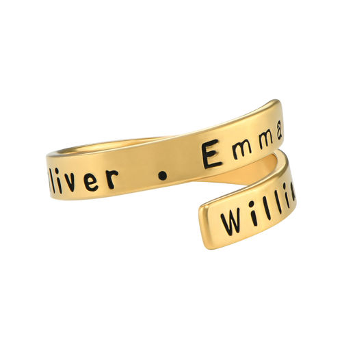 Engravable Ring Wrap in Gold Plating