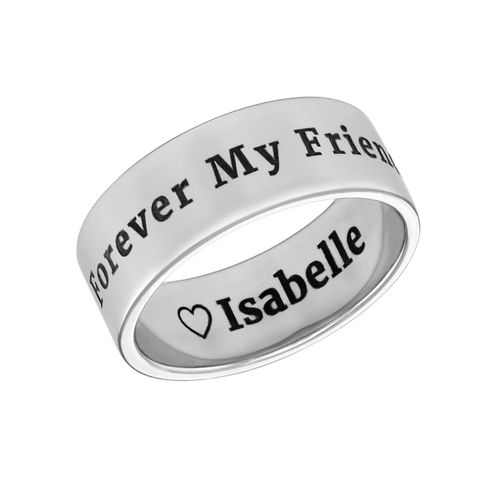 Personalized Wide Name Ring in Silver