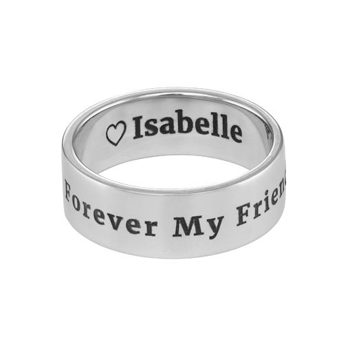 Personalized Wide Name Ring in Silver