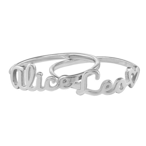 Script Name Ring in Silver